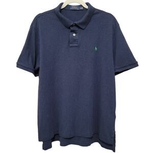 Polo Ralph Lauren Polo Shirt Men XL Classic Cotton Navy Short Sleeve Pull Over